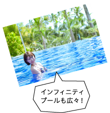 インフィニティプールも広々!