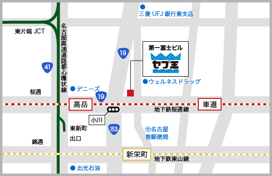 バリ王名古屋支店の地図