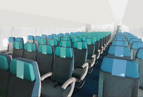 A330型機エコノミークラス〈マニラ線〉機内画像