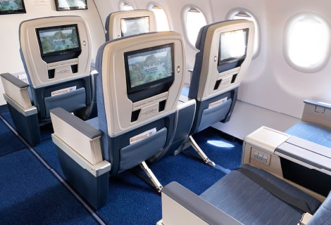 A321-neo型機ビジネスクラス〈マニラ線〉機内画像