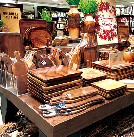 アカシアの木製食器画像
